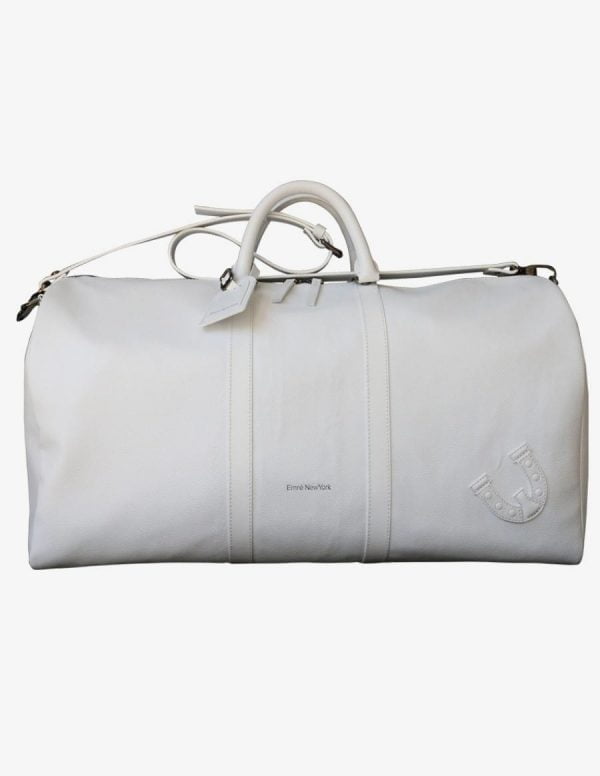 Weekender White Travel Bag Front View