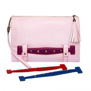 Power Clutch Bag Lilac With Removable Handles