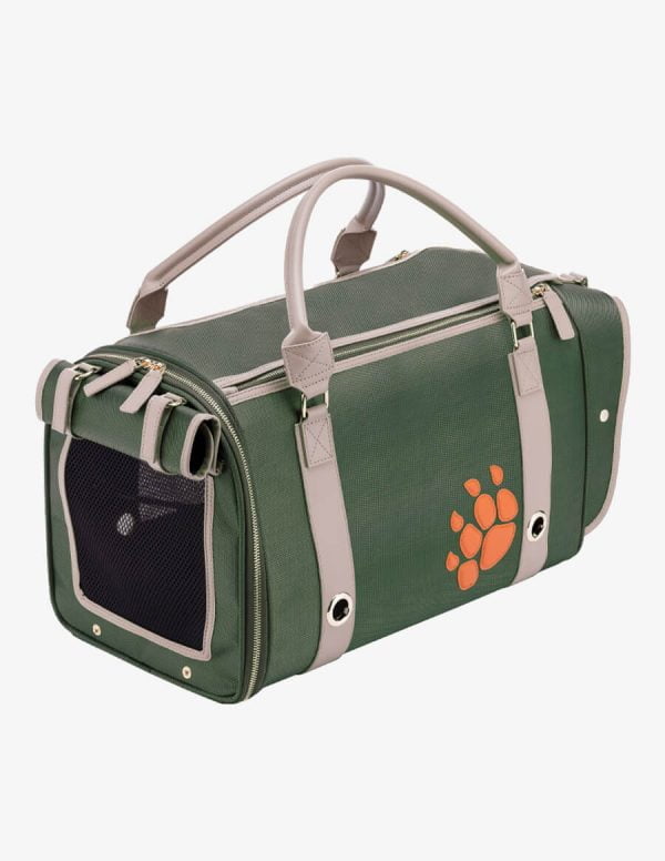 Green Pet Carrier Shopaholic Dog and Cat Bag Side View