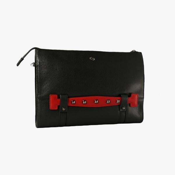 Red Hand Strap on Black Power Clutch