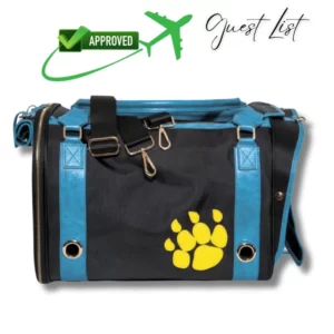 airline approved pet carrier black & blue allowwed for in cabin use
